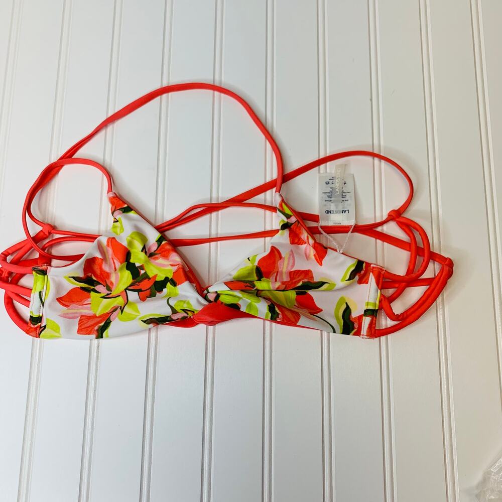NWOT Lands' End Reversible Twist Bikini Top Sz Small 4-6